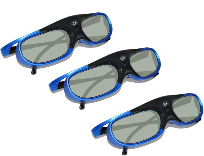 Lunettes 3D rechargeables, volet actif 96-144HZ, pour projecteur BenQ Acer X118H P1502 X1123H H6517ABD H6510BD JmGo Optoma V8 XGIMI: 3PCS