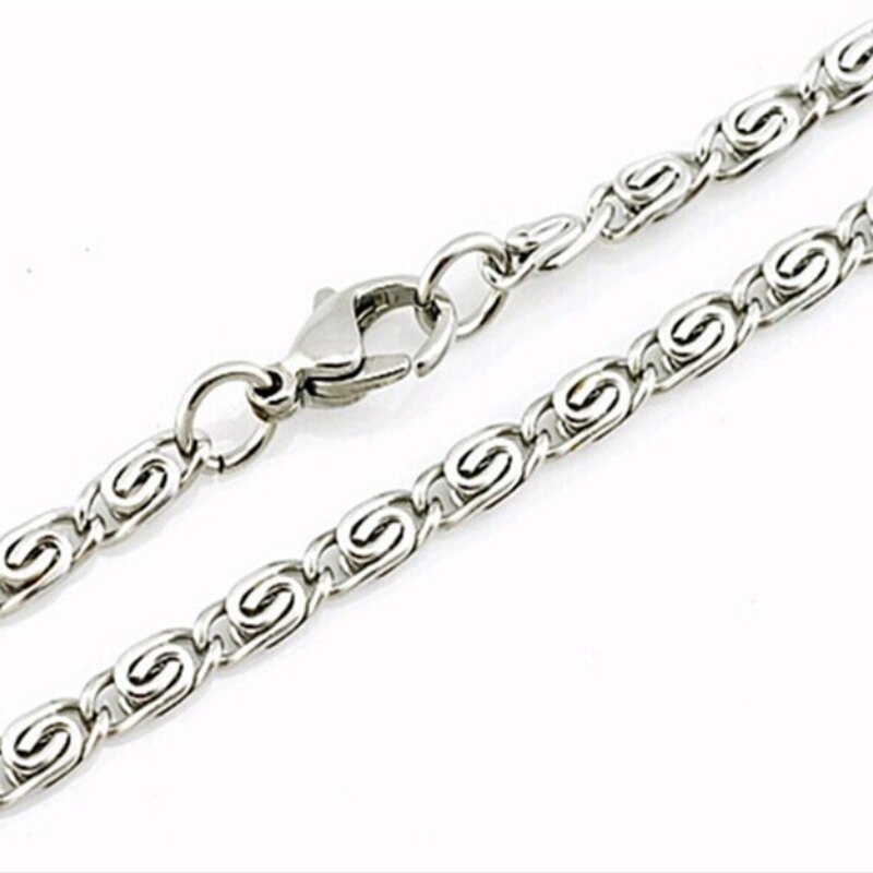 Cadenas de acero inoxidable para hombre y mujer, collares de bicicleta, colgante artesanal, joyería de Hip Hop: 5MM45CM