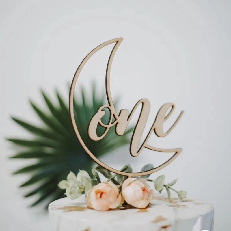 One Cake Topper Wooden One Baby Cake Topper Acrylic Gold Topper for Kid 1st Birthday Party Cake Decorations Baby Shower: MINT GREEN