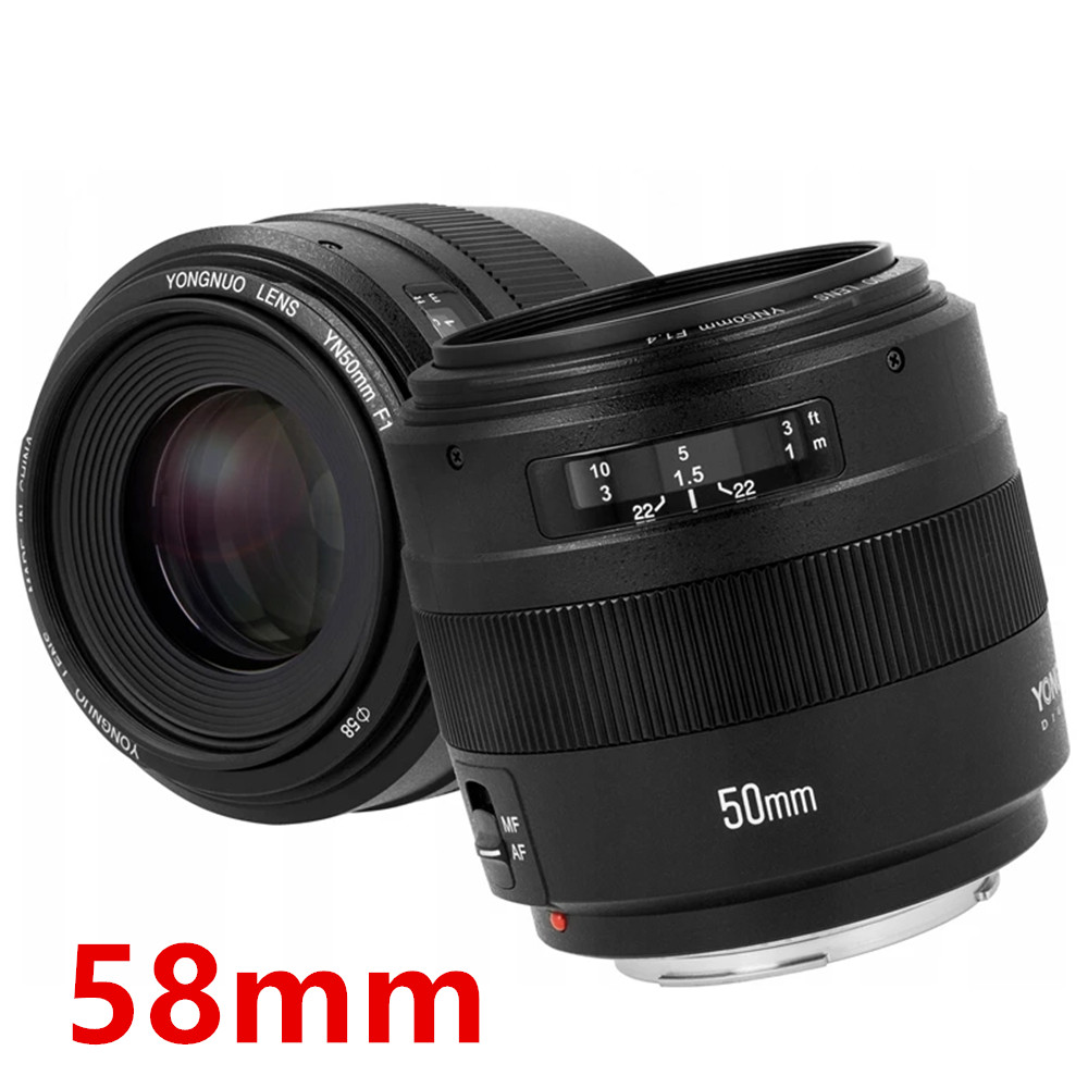 Lens Cap Cover for Yongnuo Canon Nikon Sony 50 mm Fixed Focal Length 50mm Lenses: WHITE