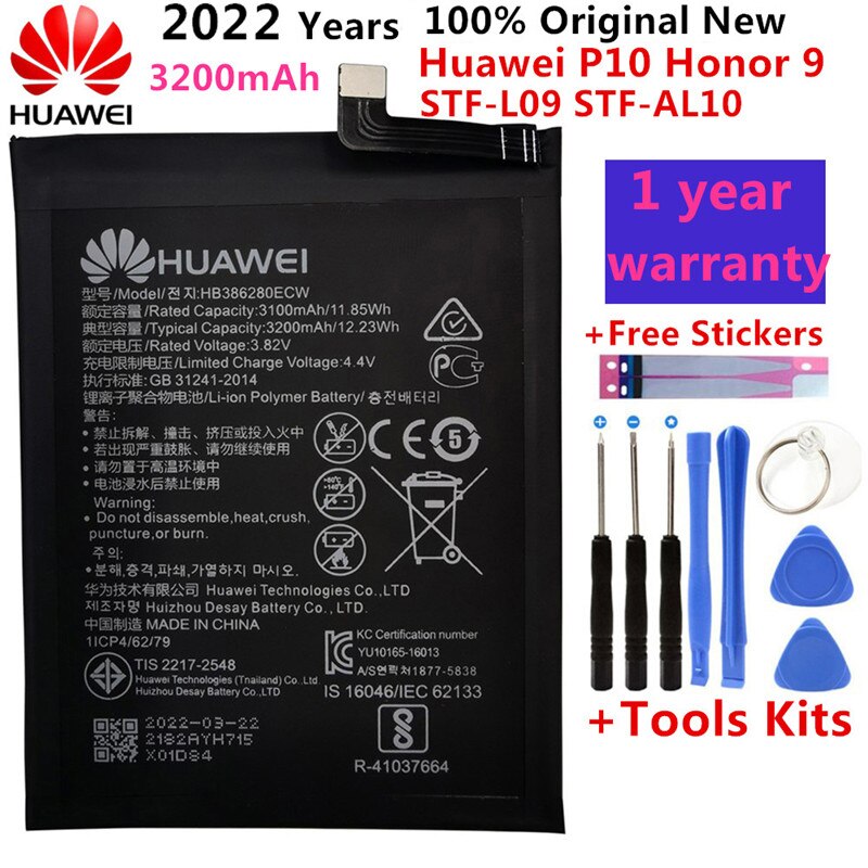 Original Battery For Huawei Honor Mate Nova 2 3 5C 5A 6A 7 7C 7A 7X 8 8A 8C 8X P8 9 Y9 P9 10 P10 20 P20 Lite Pro Plus Batteries: Honor 9  P10