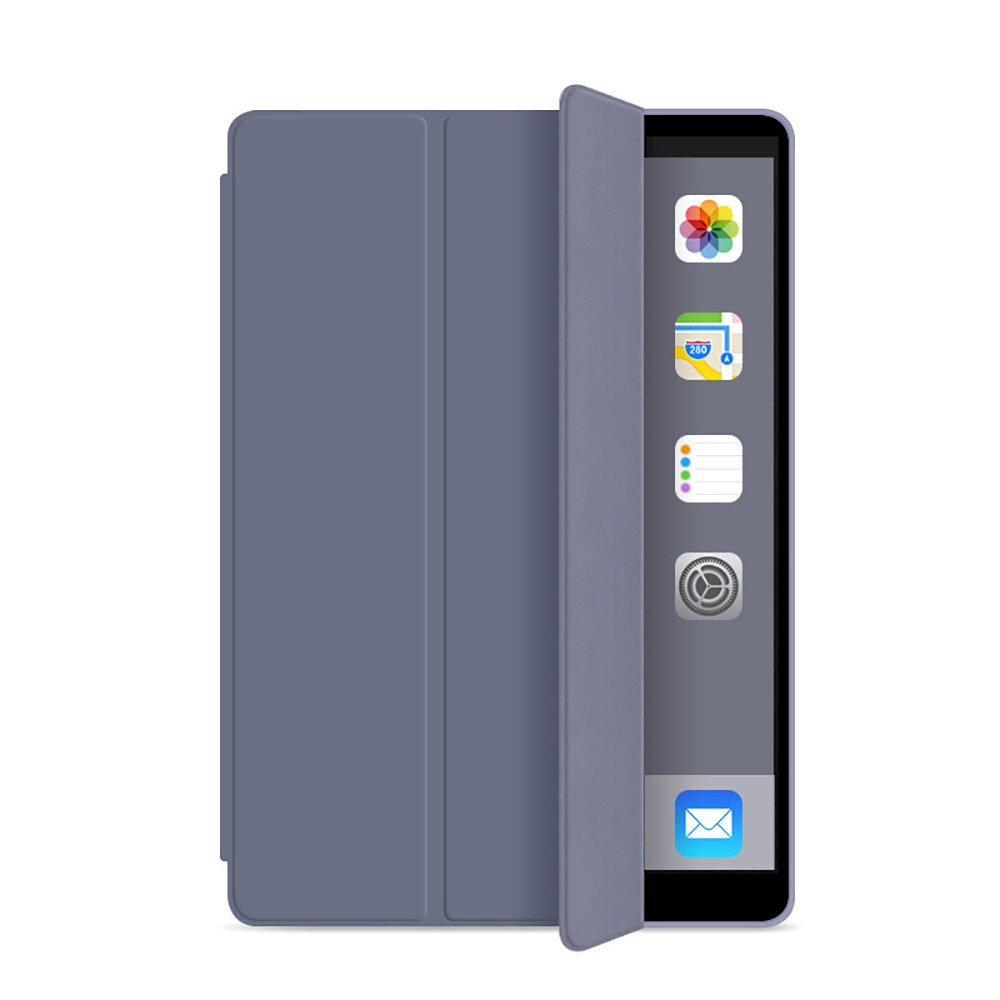 Soft Silicone Case voor iPad Air 3 10.5 inch A2153 A2123 A2152 A2154 PU Smart Cover Auto Wake funda Beschermende Shell: Lavender