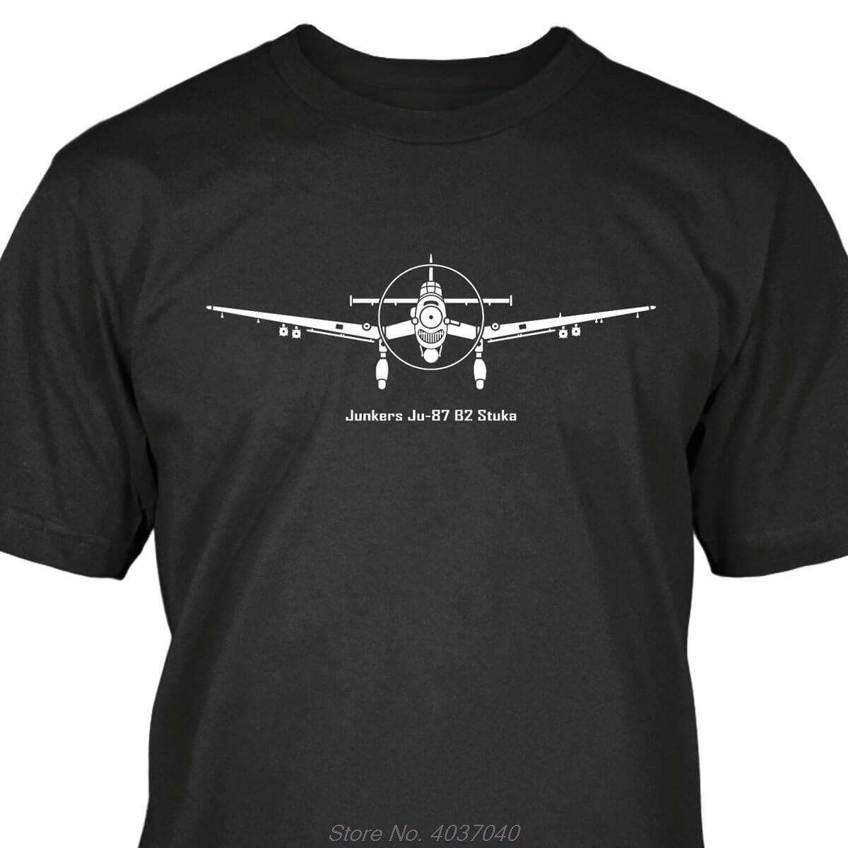 Junkers Ju-87 B2 Stuka T-Shirt Short Sleeve 100 % Cotton Print O-Neck Brand Style Casual Fitness