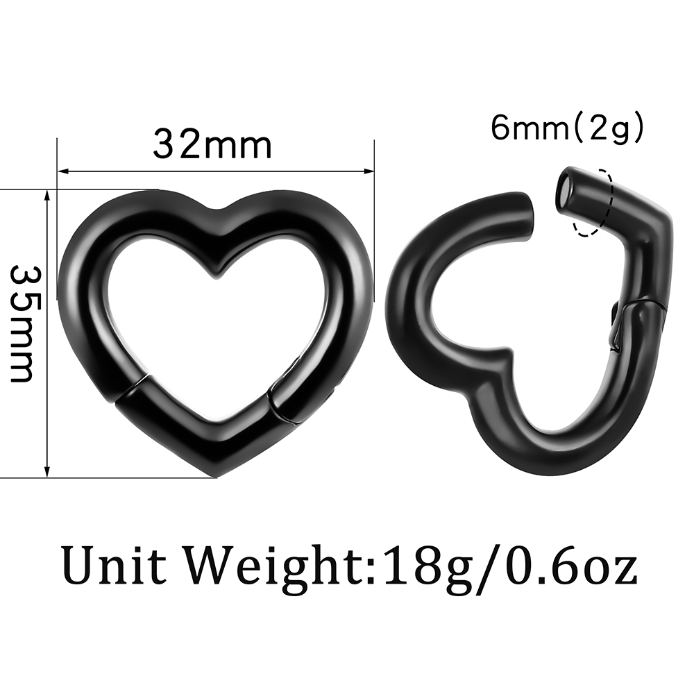 Twolobes 2 uds corazón 316 medidores de acero inoxidable túneles para lóbulo estirado pesas para oreja perchas Piercing joyería del cuerpo