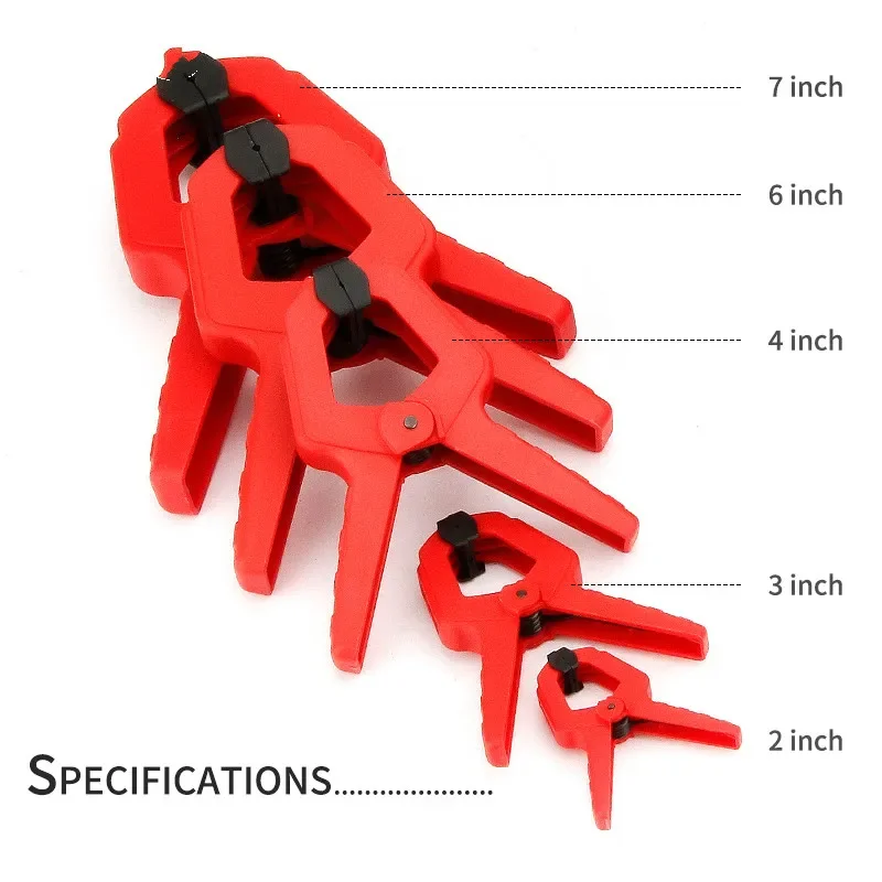 2/3/4/6/7 zoll Holzbearbeitung Frühling Klemme A-form Engineering Grade Kunststoff Holz Clips hardware Holzbearbeitung DIY Nylon Schellen Werkzeuge