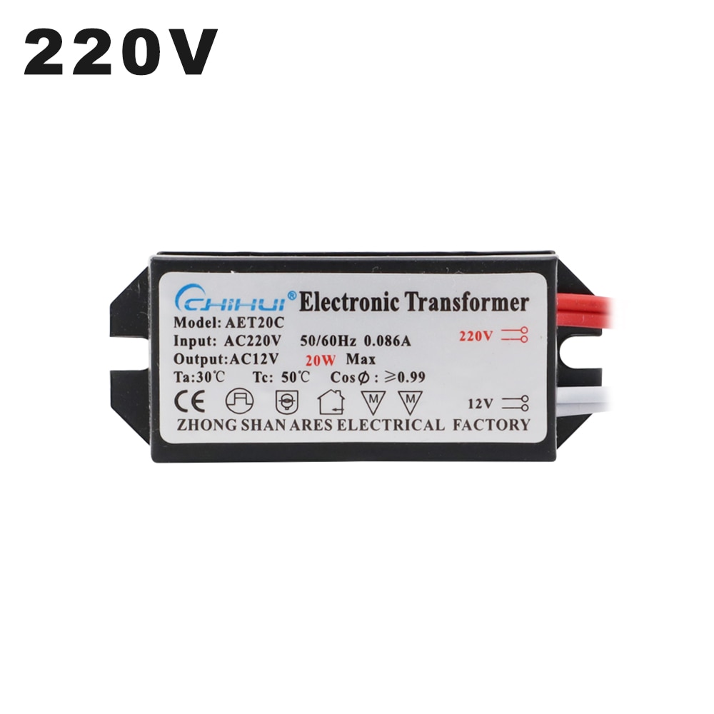 AC220V Om AC12V LED driver 20W Elektronische Transformator Voeding Voor AC 12V MR16 G4 LED Licht BeadLamp lampen Of Halogeen