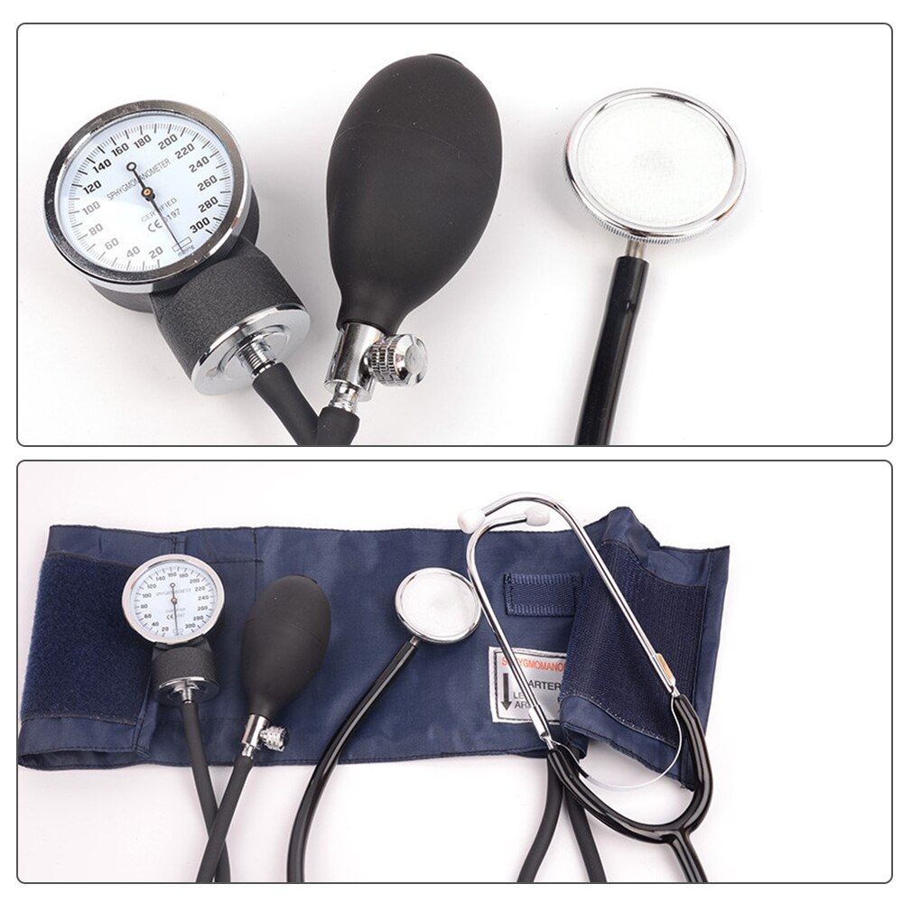 Manuel blodtryksmåler diastolisk blodtryksmåler blodtryk håndled stetoskop kit hjem sundhedsmonitor enhed manchet