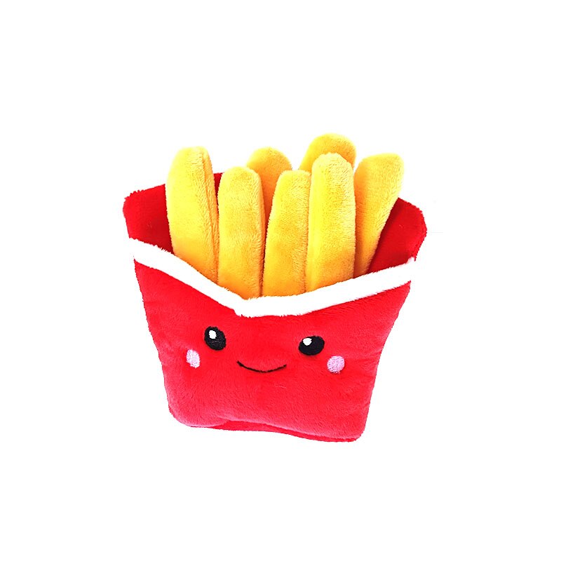 Hamburger Huisdier Knuffel, Klinkende Speelgoed, Frieten, Hamburger Milkshake Beker Met Bb Oproep, geluid Papier: Fries