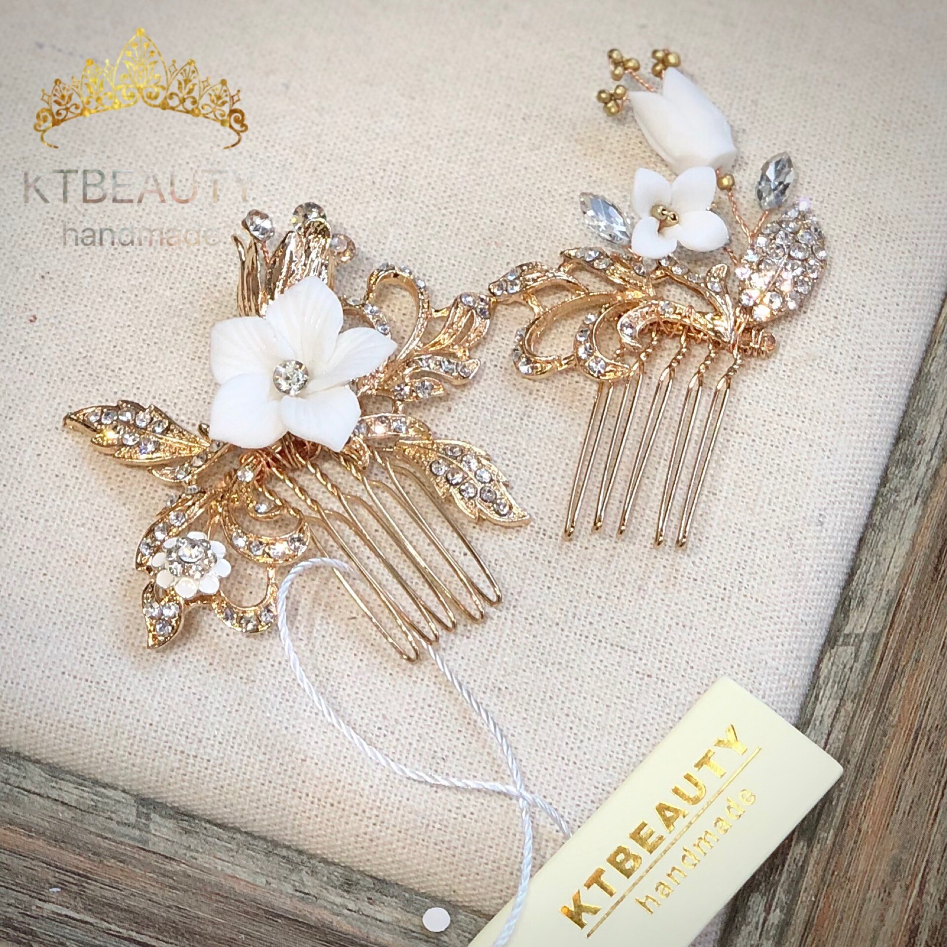 Rhinestone 3 Ontwerpen Kristal Bloemen Gouden Hoofdband Kam Haarspeld Royal Bridal Wedding Dressing Crown Accessoire Vrouwen Sieraden