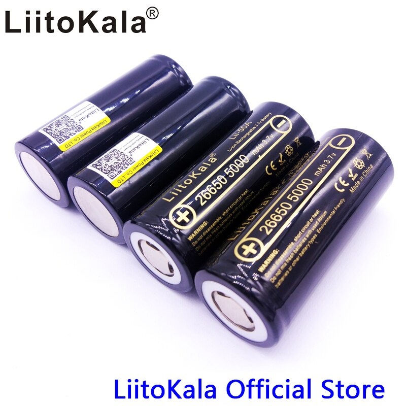 Hk Liitokala Lii-50A 26650 5000 Mah Lithium Batterij 3.7V 5000 Mah 26650-50A Oplaadbare Batterij Geschikt Voor Flashligh