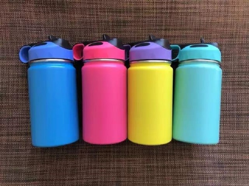 vaso de vacío de boca ancha de acero inoxidable aislado para deportes al aire libre de 12oz para niños, botella de agua para de de cumpleaños Taza de Viaje