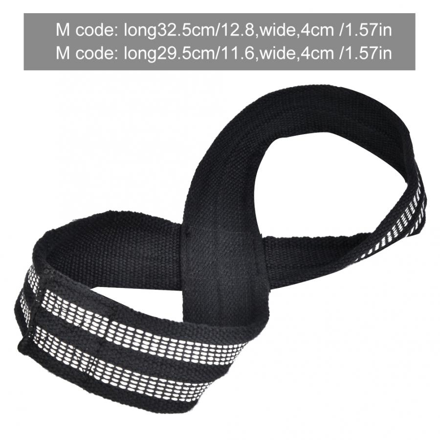 1 Pair Figure 8 Weight Lifting Wrist Strap Pull-ups Wrist Strap Horizontal Bar Powerlifting Belt Gym Fitness Bodybuilding Tools