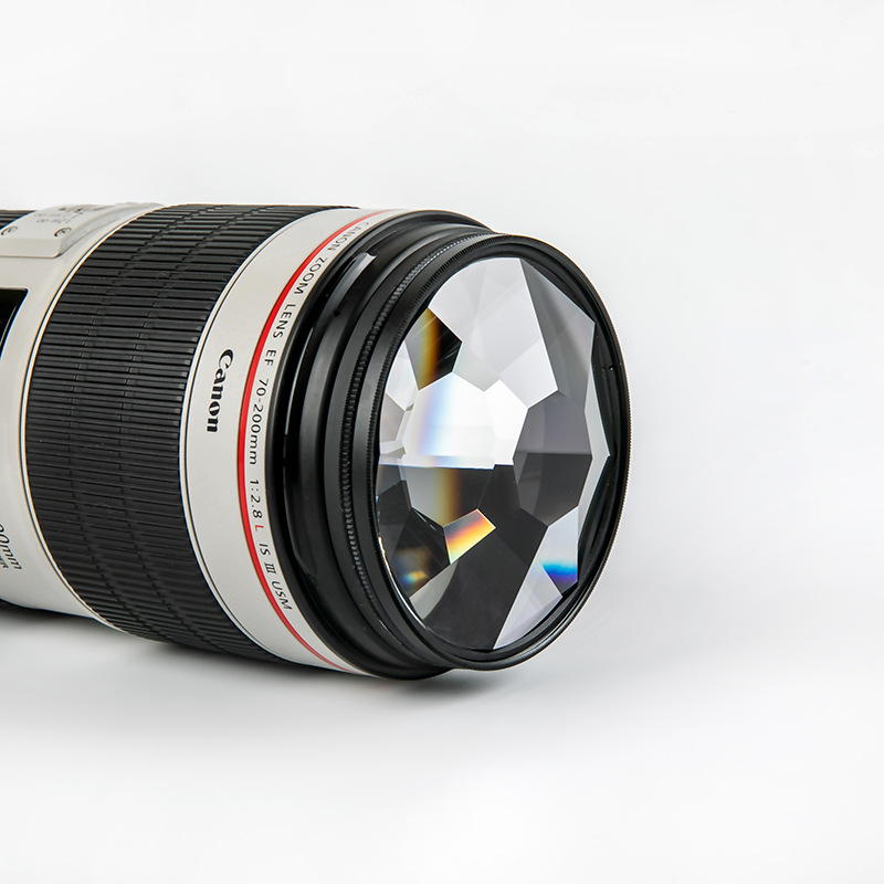 Filtro de prisma de cámara caleidoscopio dividido 77mm 82mm fotografía de remolino filtros de efectos especiales prisma lente de cámara SLR para Canon Nikon
