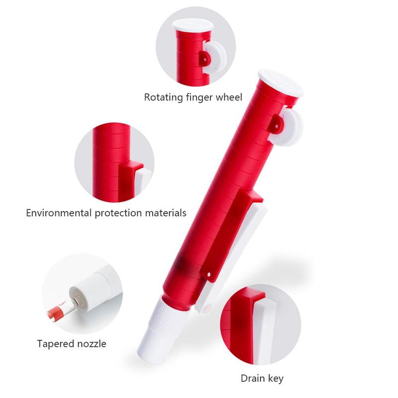 Manual Assistant Pipettor Single Channel Volume Micro Pipettes Lab Transfer Pipette Aspirator for 2/10/25ml