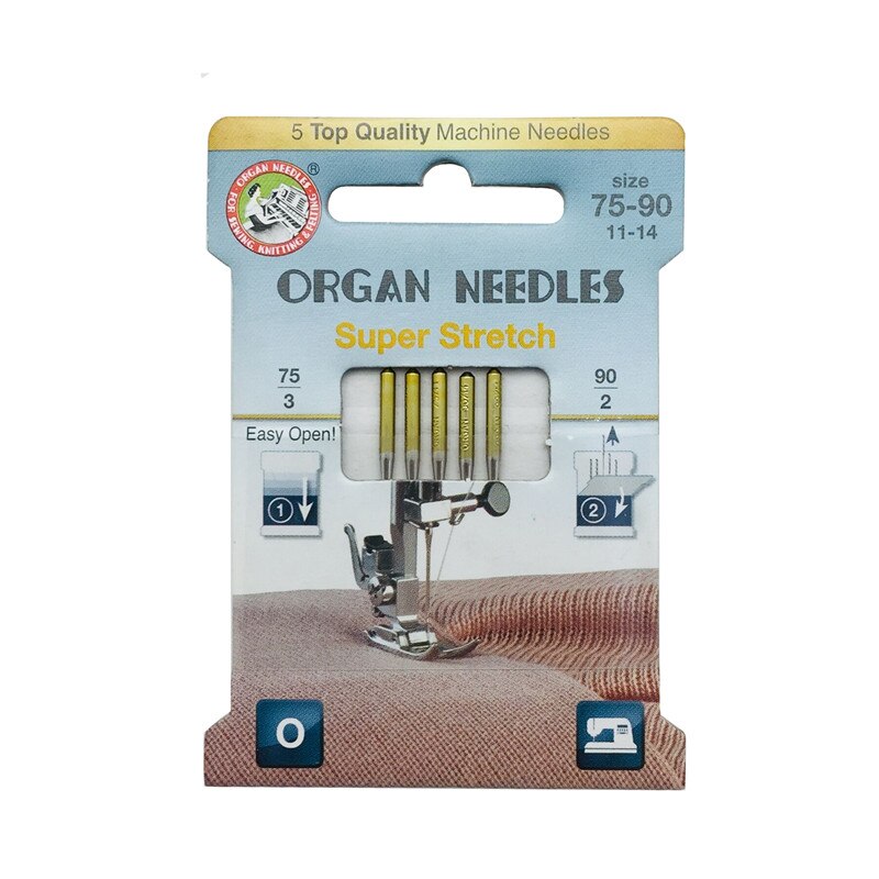 Agulhas para máquina de costura, para tecidos de malha e tecido elástico 5bb5934, 5 peças