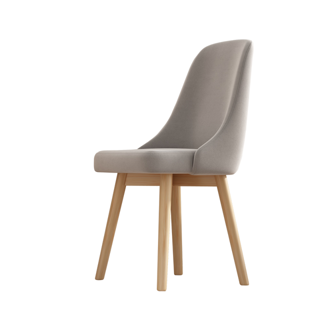 Home Office Chair Mid-Century Dining Chair Study Chair Fabric Upholstered Chair with Solid Wood Legs Wooden Chair: No Rotation