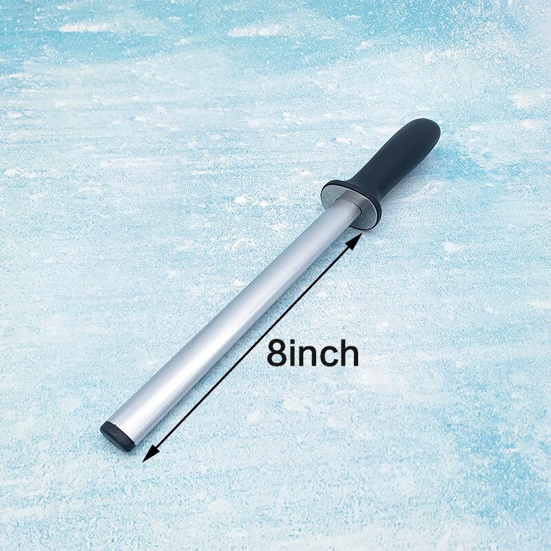 ceramic (zirconia) rod knife sharpener with ABS handle sharpener, suitable for chef steel knife kitchen assistant ceramic musat: Purple