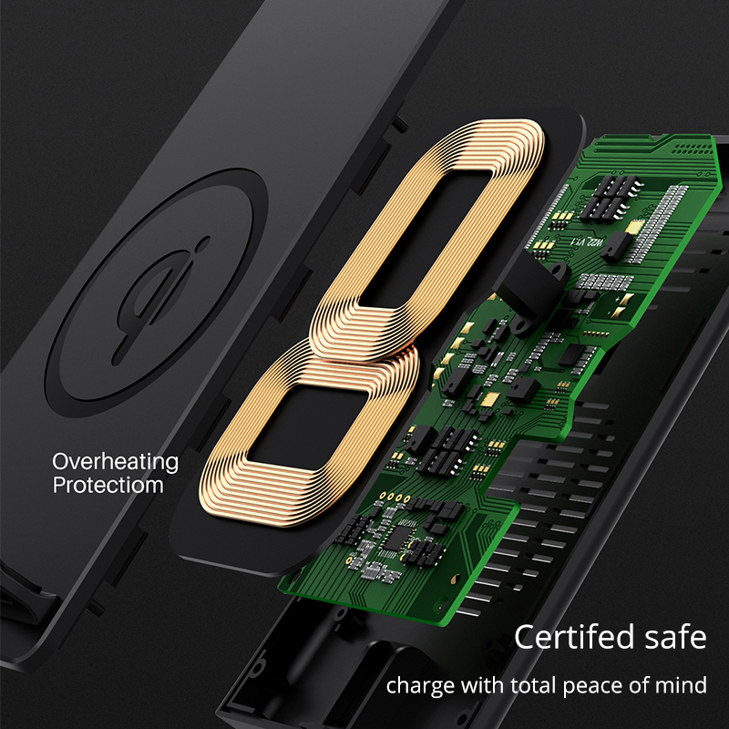 Bonola ti-mezclle 3 in1 cargador inalámbrico rápido para iPhone11/11Por/XsMax cambio inalámbrico para AirPods base de carga para iWatch4/3
