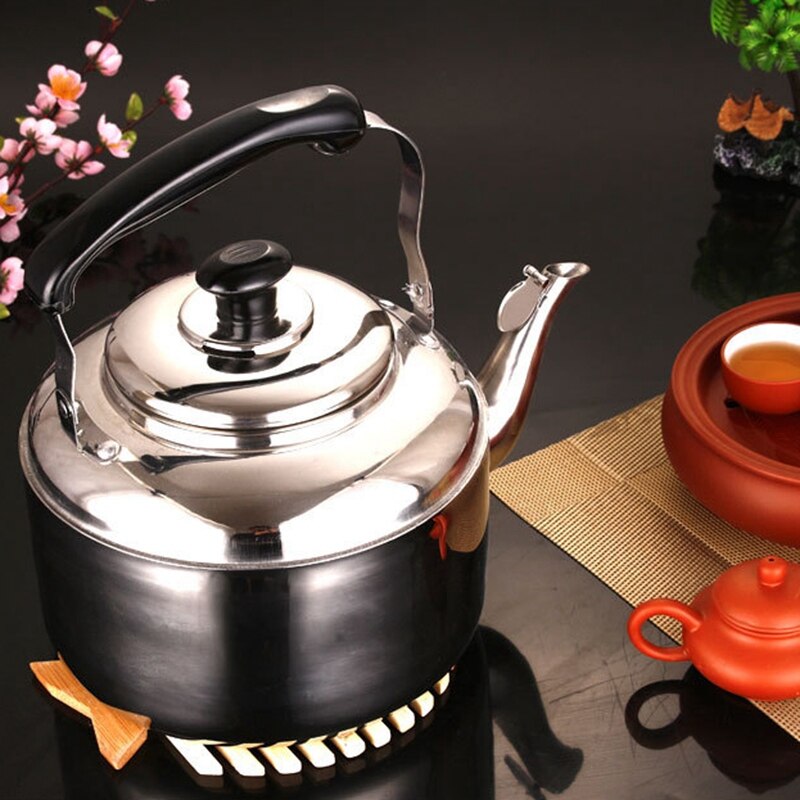 Roestvrijstalen Ketel Fluitketel Waterkoker Koffie Keuken Kookplaat Inductie Voor Voor Thuis Keuken Camping Picknick 4L