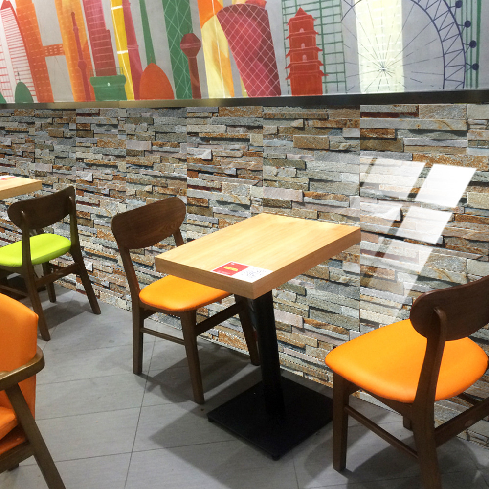 3D Wall Sticker Brick Rock Tile Stickers Backsplash Kitchen Self-adhesive Tiles Bathroom Wall Stickers Waterproof Home Decor