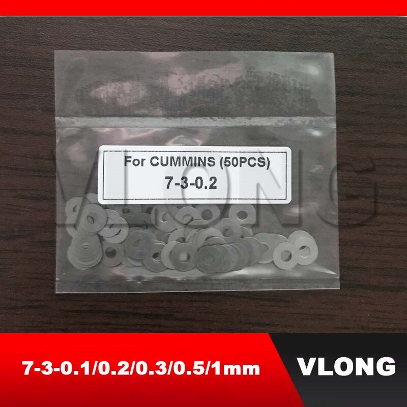 100pcs Chinese Made Adjustable Washer Shims For Cummins Fuel Injector Adjust The Pressure Washer Shims 7-3-0.2 Adjustment Washer