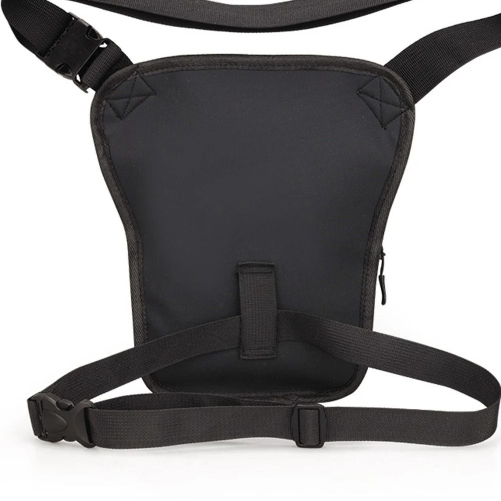 Sac de jambe tombante de cyclisme de grande capacité, sac banane multifonction réglable en cuir PU respirant, sac de poitrine de voyage randonnée