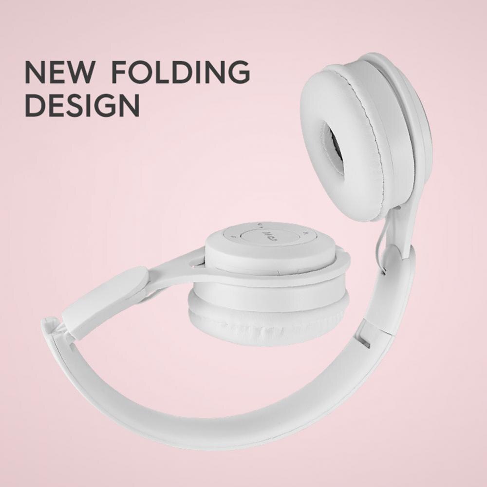 M6 Wireless Foldable Headset Macarons Heavy Bass Bluetooth Gaming Music call Sports Comfortable To Wear Headphon