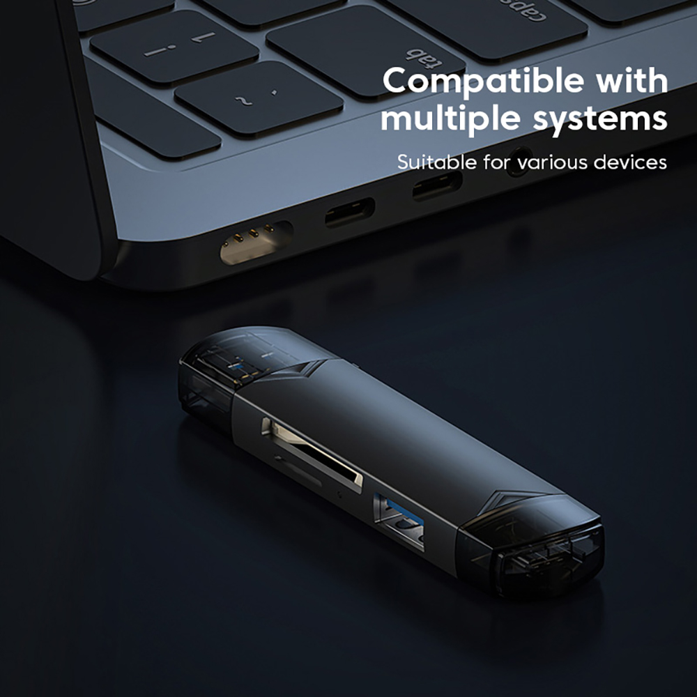 USB 3.0 6 in 1 Multi Functional Card Reader Tpye C Micro USB U DriveTransfer Universal Speed Transmission Mobile Phone Notebook
