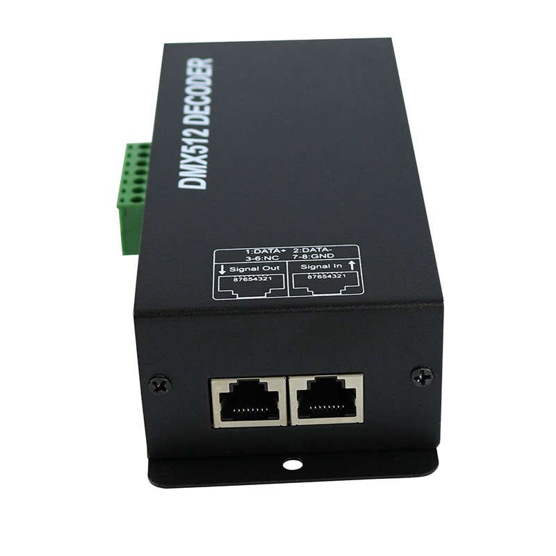 Dmx 512 Digitale Display Decoder, dimmen Driver Dmx512 Controller Voor Led Rgbw Tape Strip Licht Rj45 Verbinding Dc12-24V 20A (4 C