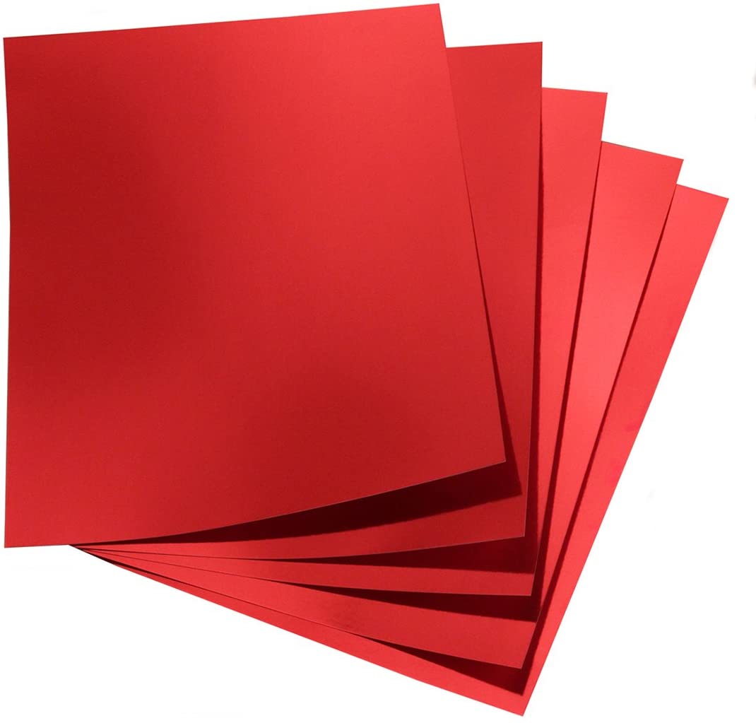 16Sheets/Pack Spiegel Boord Lakens Reflecterende Glanzende Poster Board Metallic Folie Vellen Papier Voor Kunsten En Ambachten 297x210mm: Rood