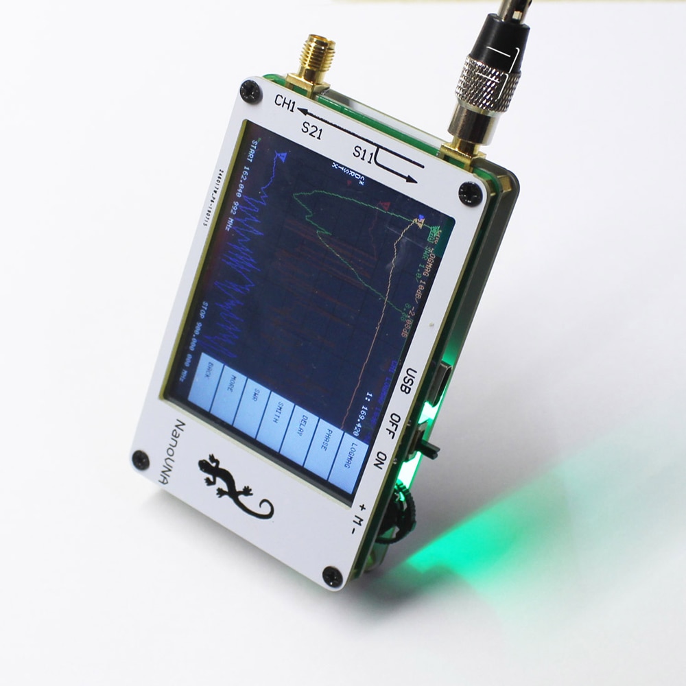 Mini Vector Network Analyzer 50 KHz-900 MHz 2,8 Zoll Digital LCD Display Berühren Bildschirm HF VHFUHF Antenne Analysator standing Wave