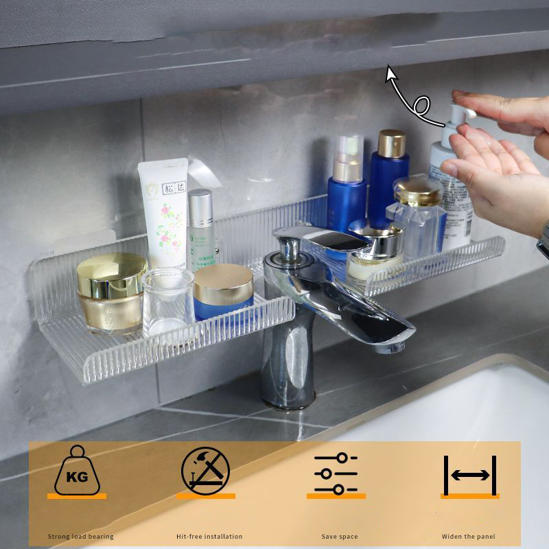 Acrylic Bathroom Shelf Organizer Over The Faucet,Bathroom Sink Shelf Over Faucet,Countertop Organizer Kitchen Above Sink Rack