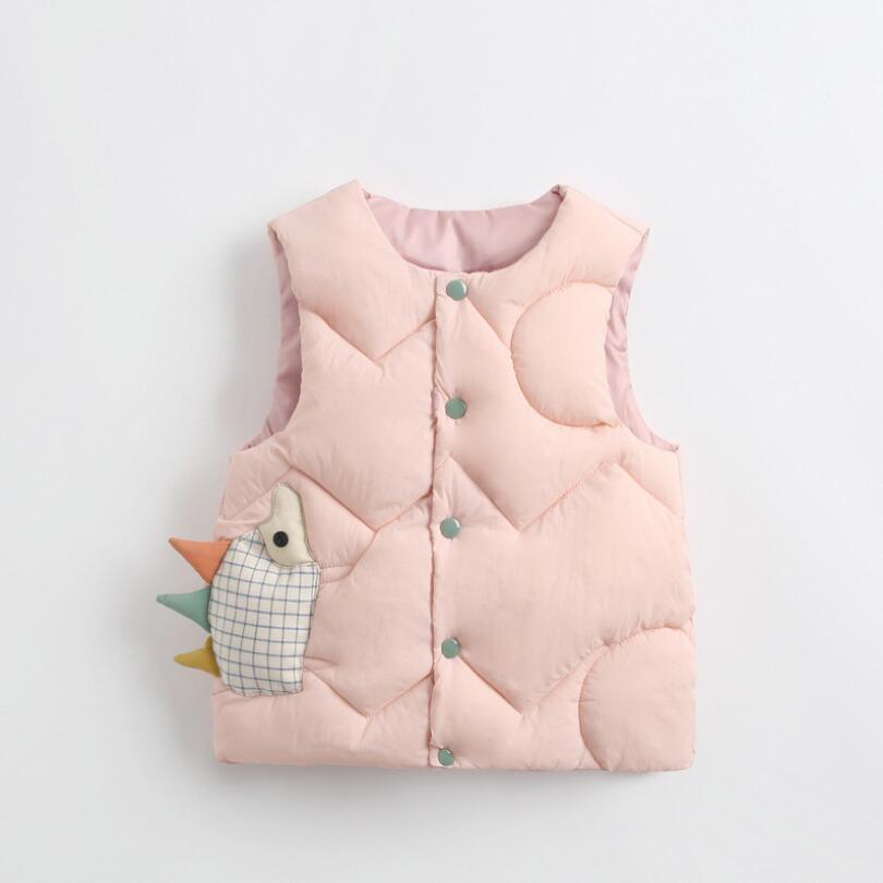Chaleco vaquero cálido para bebés y niñas, chaqueta gruesa de lana, Otoño,: pink / 2T