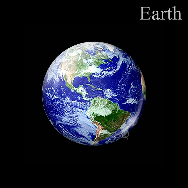 50MM Eight Planets Fridge Magnet Full Moon Earth Solar System Planet Universe Galaxy Nebula Star Refrigerator Magnets Home Decor: Earth