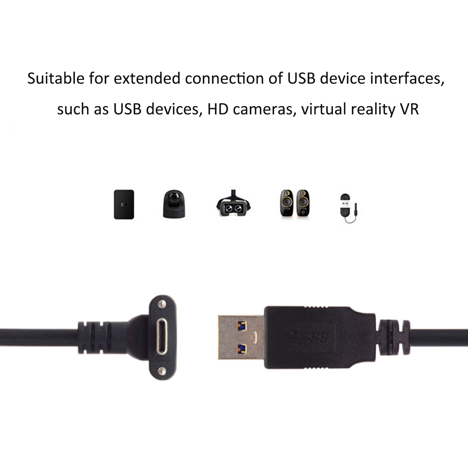 Cable de carga rápida de transferencia de datos USB tipo C para gafas Oculus Quest Link VR, soporte para Steam VR Quest tipo-c a USB 3,1, 3/5/8M