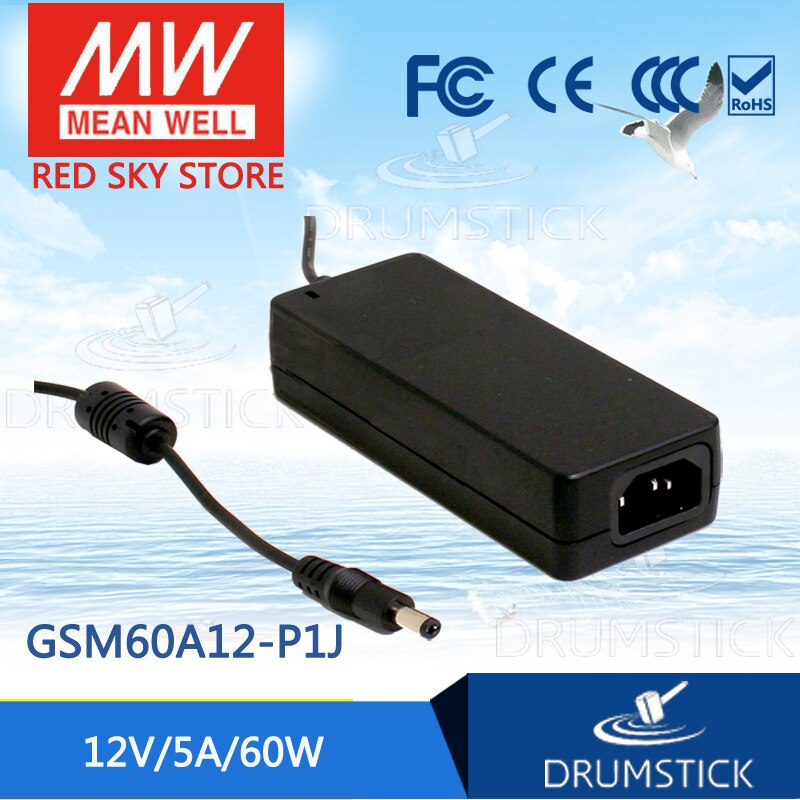 Bem médio constante GSM60A12-P1J 12 v 5a meanwell gsm60a 12 v 60 w AC-DC adaptador médico de alta confiabilidade