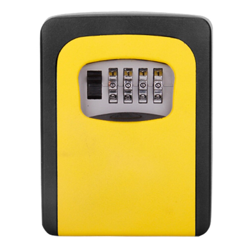 Password Key Box Wall Mounted Security Anti-theft Outdoor Key Safe Lock Storage Box SNO88: Yellow