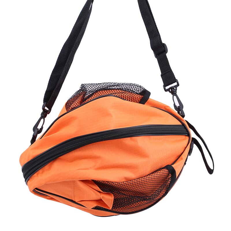 Sac de ballon de basket-Ball universel Sport Football volley-Ball sac à dos sac à main forme ronde réglable bandoulière Knapsacks stockage: orange