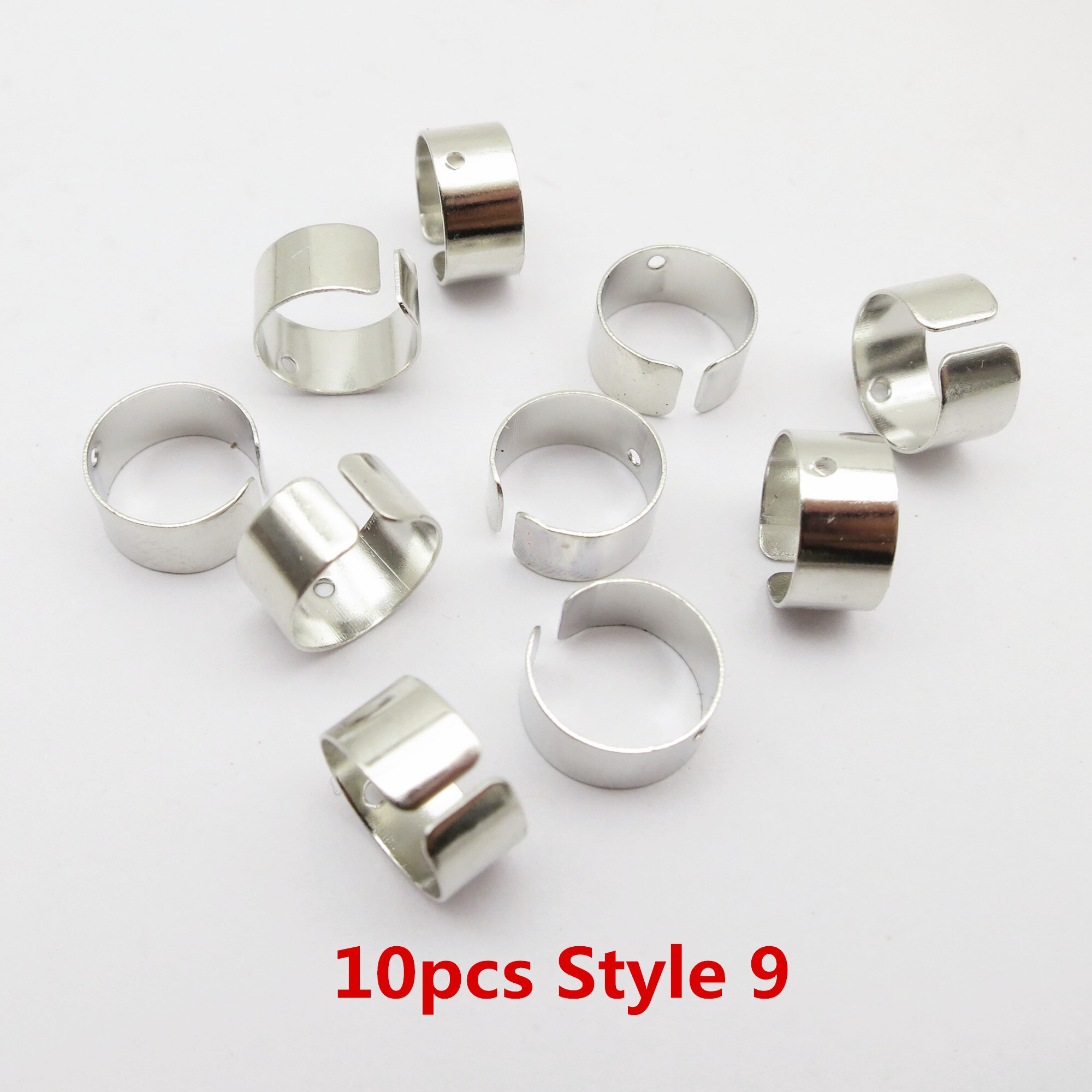 10Pcs/Pack adjustable viking hair dread Braids dreadlock beard Beads cuffs clips for Hair Rings women men accessories: 10pcs Style 9