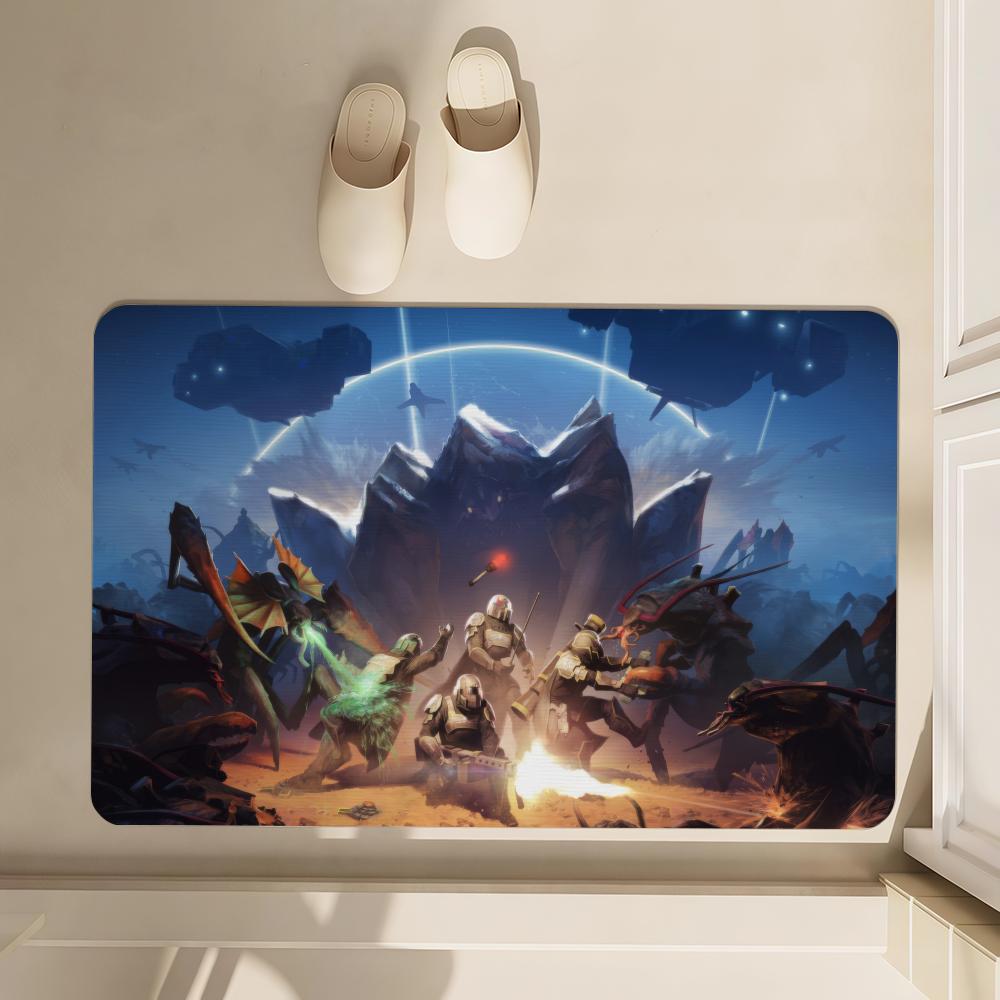 Helldivers 2 Tappetino Morbido Diatomea Bagno Tappetino Assorbente, Toilette del Bagno, Tappetino per la Casa, Tappetino per Porta Tappeto: 50x160cm / verde