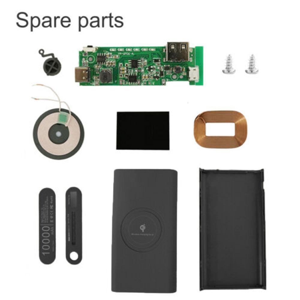 DIY Power Bank Wireless Charger For Phones Dual USB Kit Bank Battery Case External Power