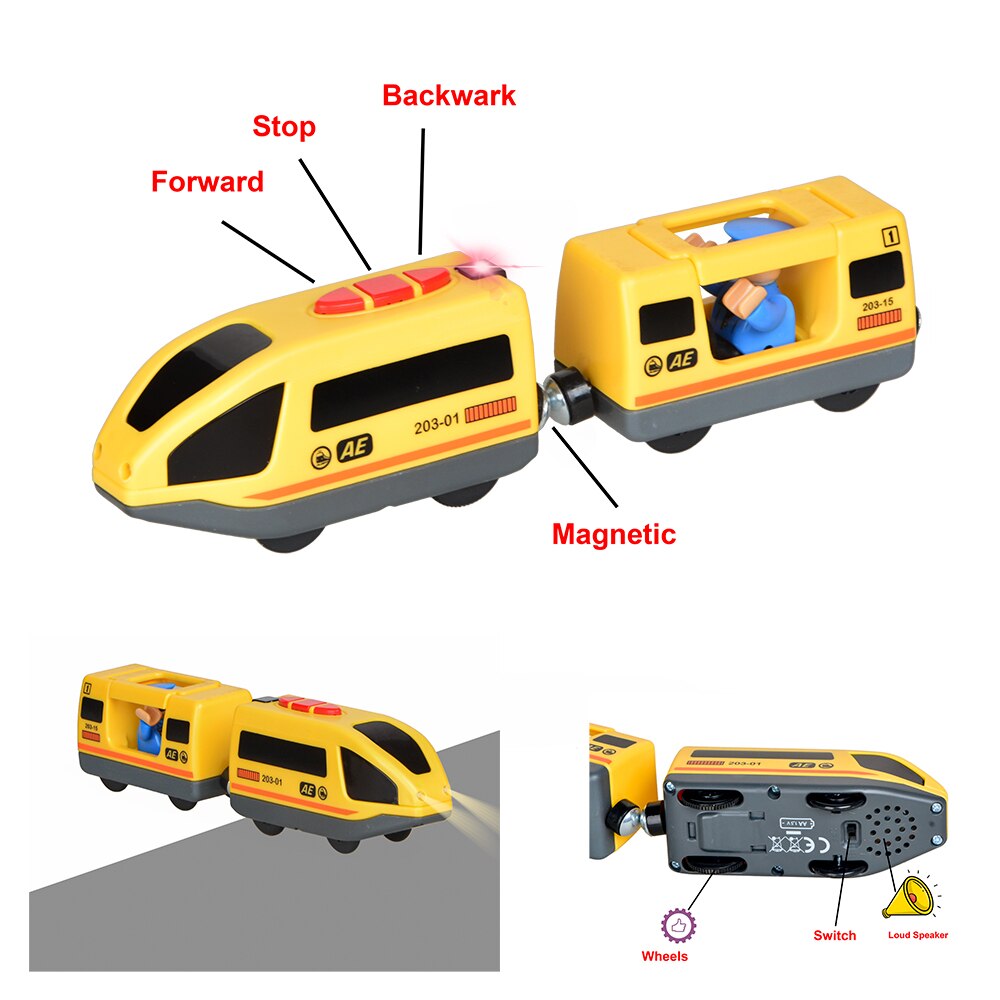 Accessori ferroviari di legno del vagone magnetico del giocattolo del treno elettrico telecomandato adatti per i giocattoli della pista del treno di Thomas per i bambini