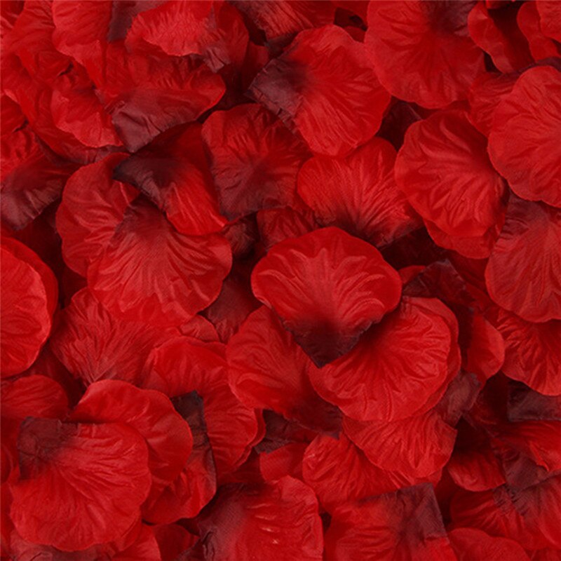 500 Stks/partij 5*5 Cm Zijden Rozenblaadjes Voor Bruiloft Decoratie Romantische Kunstmatige Rose Bloem 20 Kleuren Bruiloft Accessoires #298244: Gradient Dark Red