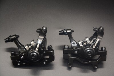 ZOOM Bike Brake Mechanical Caliper Aluminum Bicycle Disc Brake MTB Road bike Brake Caliper: black 1 set