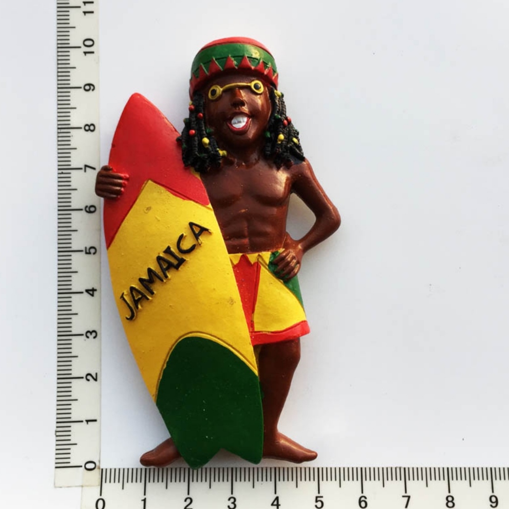 North America Jamaica 3D Fridge Magnets Tourist Souvenir Decoration Articles Handicraft Magnetic Refrigerator Collection
