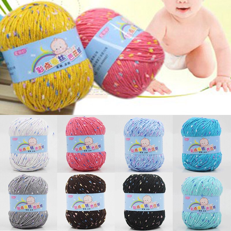 Baby Cotton Cashmere Yarn For Hand Knitting Crochet Worsted Wool Thread Colorful Eco-dyed Yarn Needlework