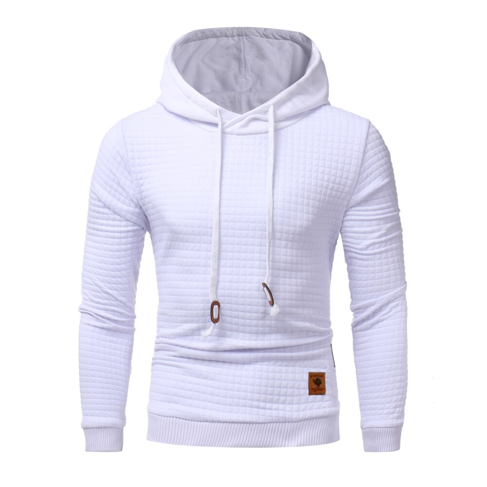 Men's Winter Hoodies Slim Fit Hooded Sweatshirt Outwear Trainning Exercise Sweater Warm Coat Jacket Autumn Winter Warm Hoodies: L / White