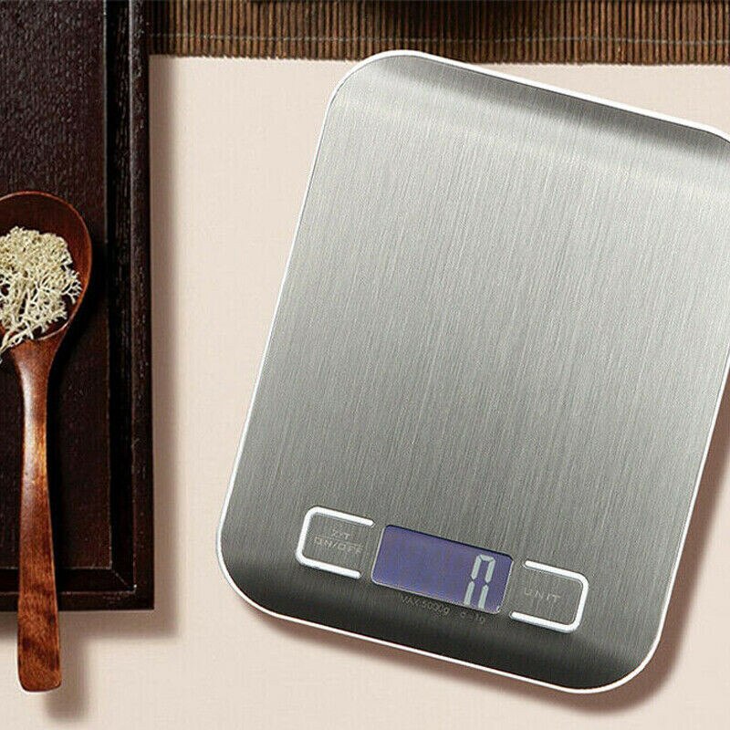 VOGVIGO 5kg / 1g black gray digital kitchen scale electronic liquid crystal display balance scale food weight