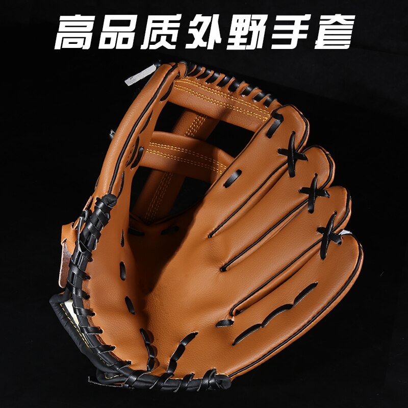 Lederen Honkbal Handschoen Rechterhand Luxe Honkbal Handschoenen Training Mini Apparatuur Guante Beisbol Sportkleding BY50BQ: 11.5 inches