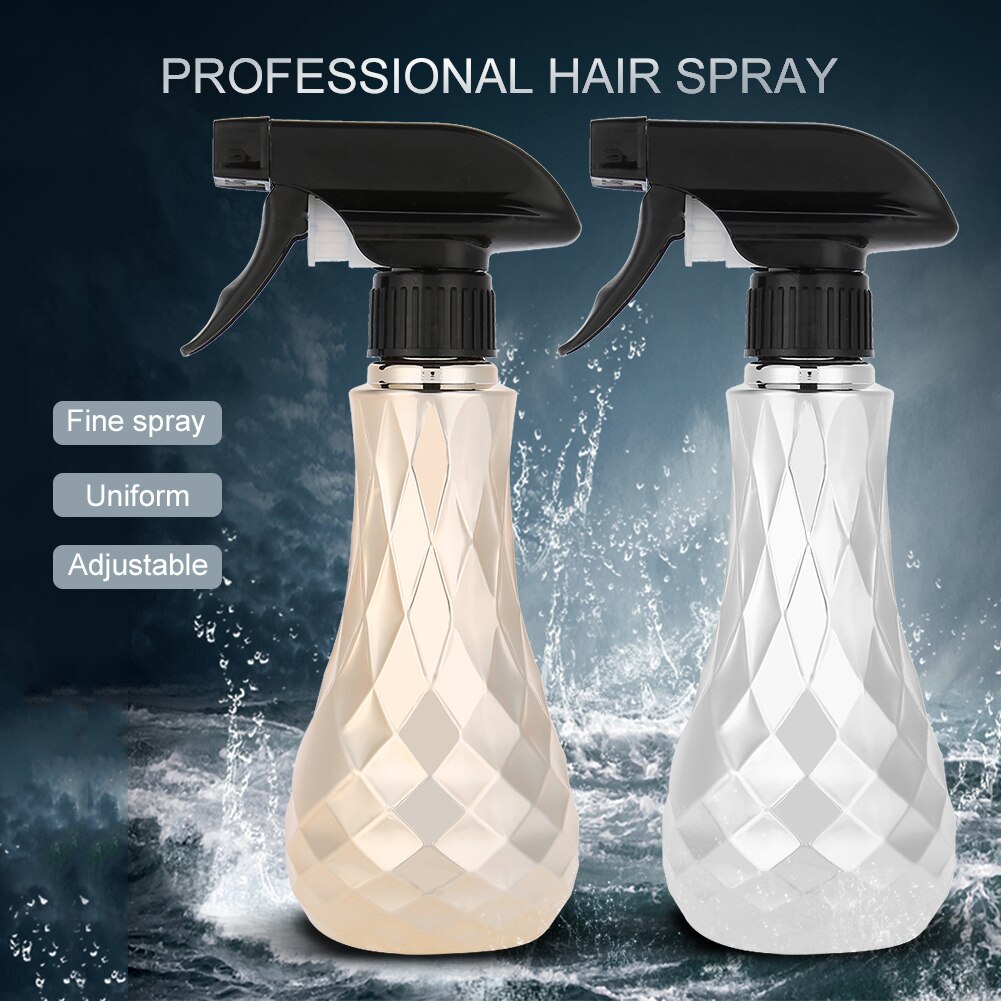 MaisoNovo Glazen spuitfles voor kapsalon, 500 ml, spuitfles voor het reinigen, kapper en planten, 2 x oplaadbare gele fles met 16 etiketten